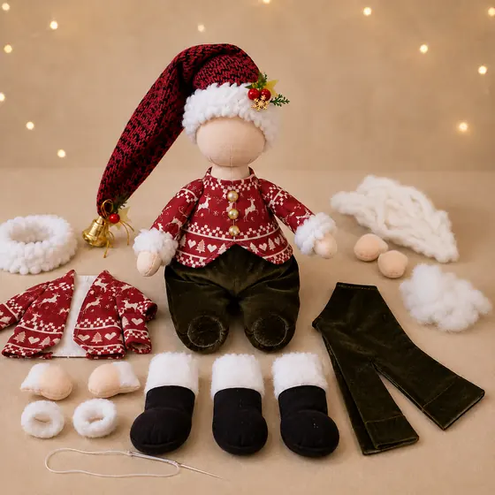 Papai Noel · costura do corpo e roupa