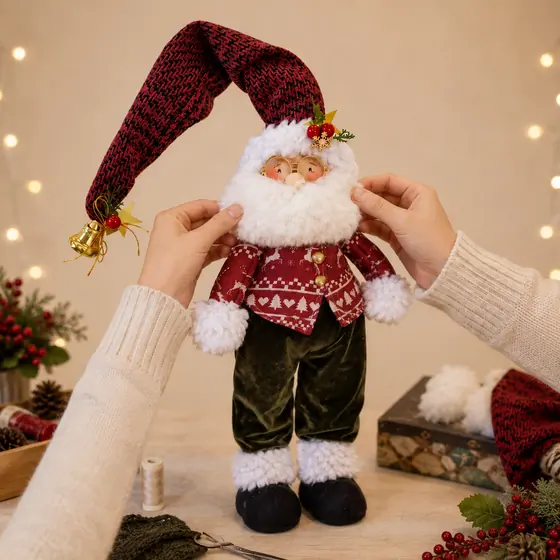 Papai Noel · vestindo e gorro estruturado