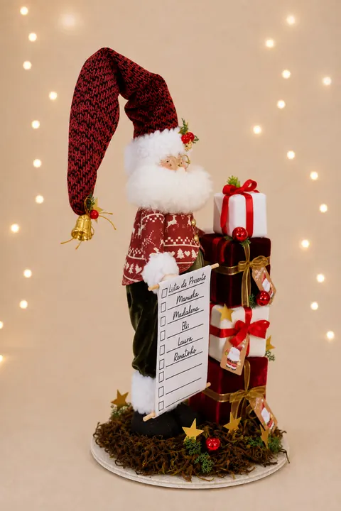Papai Noel visto de lado