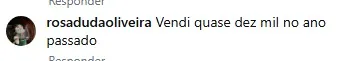 Comentário de aluna: ano passado vendi bastante as peças de Natal